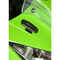 Caches orifice rétroviseur R&G RACING noir Kawasaki ZX10R 2011-2015