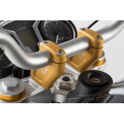 Kit réhausse de guidon avec déport moto SW MOTECH H 20mm recule 30mm BMW R1200 NINE T 2014-2020