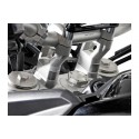 Kit réhausse de guidon moto SW MOTECH 22mm hauteur 20mm argent