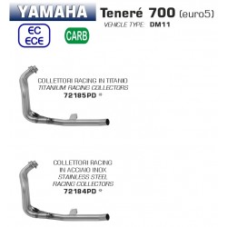 Collecteur d'Echappement ARROW YAMAHA XTZ 700 TENERE Euro 5 2021-2023
