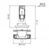 Ampoule H11 LED + Ballast - 16W / 2200 Lumens 2