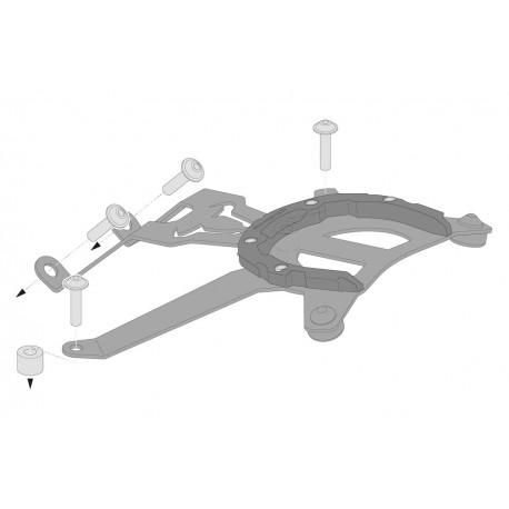 Anneau de réservoir SW MOTECH QUICK LOCK PRO moto HONDA CB500F 2013-2016