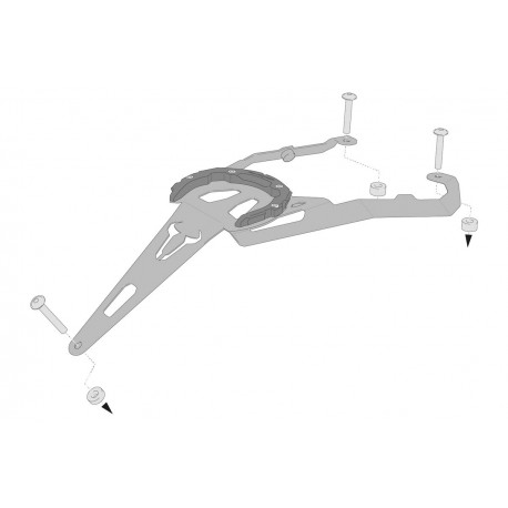 Anneau de réservoir SW MOTECH QUICK LOCK PRO moto YAMAHA MT-07 2014-2017