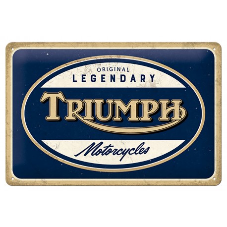 Plaque métal decorative TRIUMPH MOTORCYCLE Plaque métal decorative TRIUMPH MOTORCYCLE
