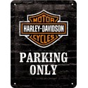 Plaque métal decorative Harley Davidson Parking