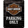 Plaque métal decorative Harley Davidson Parking 0