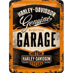 Plaque métal decorative Harley Davidson "Garage"