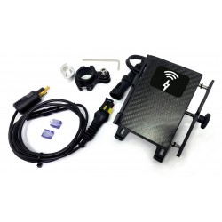 support de téléphone moto a recharge à induction sans fil QI 71-90 mm