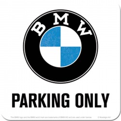 sous-verre logo BMW parking only