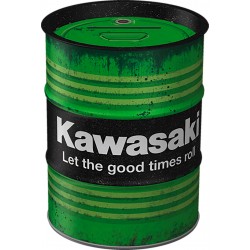 TIRELIRE motard bidon d'huile KAWASAKI