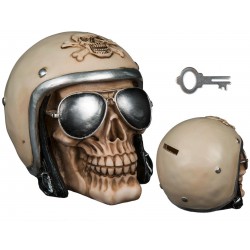 TIRELIRE motard tete de mort