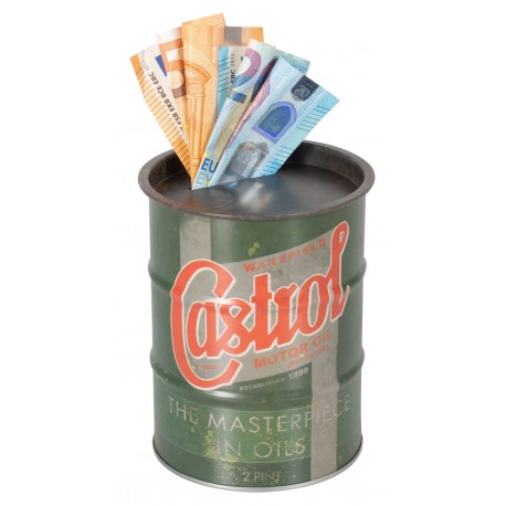 TIRELIRE bidon d'huile CASTROL