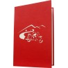 Carte de voeux pliante pop-up moto 3D 1