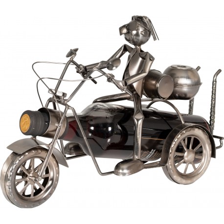 Porte bouteille moto en métal