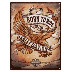 Plaque métal decorative rétro HARLEY DAVIDSON