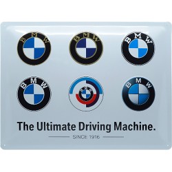 Plaque métal decorative BMW logo