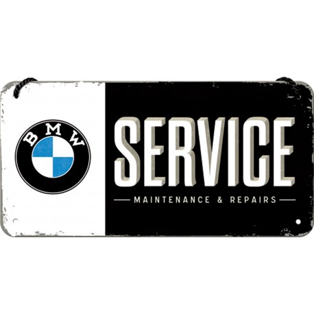 Plaque métal decorative signe BMW service