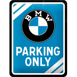 Plaque métal decorative BMW Parking Only