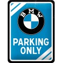 Plaque métal decorative BMW Parking Only