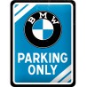 Plaque métal decorative BMW Parking Only 0
