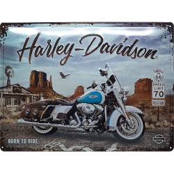 Plaque métal decorative rétro Harley Davidson