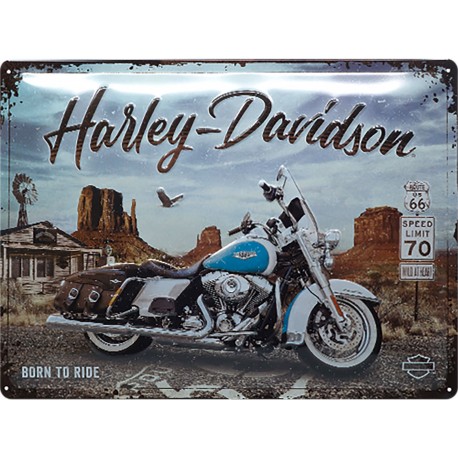 Plaque métal decorative rétro Harley Davidson Plaque métal decorative rétro Harley Davidson