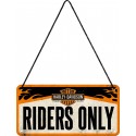 Plaque métal decorative Harley Davidson Hanging signe Riders