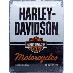 Plaque métal decorative Harley Davidson motorcycles milwaukee