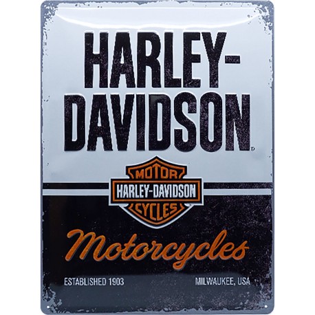 Plaque métal decorative Harley Davidson motorcycles milwaukee Plaque métal decorative Harley Davidson motorcycles milwaukee