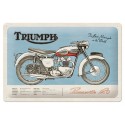 Plaque métal decorative Triumph Bonneville