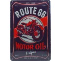 Plaque métal decorative Route 66 Motor oil