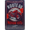 Plaque métal decorative Route 66 Motor oil 0