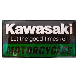 Plaque métal decorative logo KAWASAKI
