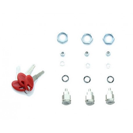 Lot de 3 barillets avec clés pour top case et valises Shad