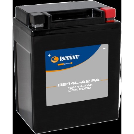 Batterie moto Tecnium activé d'usine SLA YB14L-A2