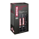 Kit nettoyant lubrifiant de chaîne moto Motul Chain Clean C1 + Chain Lube Road C2 + brosse