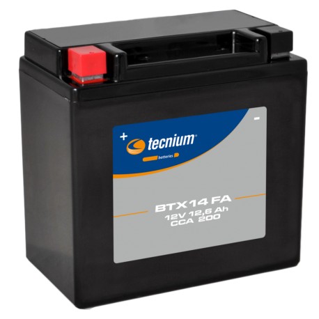 Batterie moto Tecnium 12 volts sans entretien activé d'usine YTX14-BS BTX14-BS