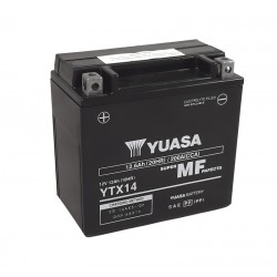 Batterie moto YUASA sans entretien activé d'usine YTX14 FA