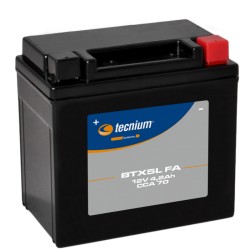 Batterie moto Tecnium 12 volts sans entretien activé d'usine YTX5L-BS