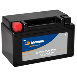Batterie moto Tecnium 12 volts sans entretien activé d'usine YTX7A FA