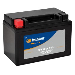 Batterie moto Tecnium 12 volts sans entretien activé d'usine YTX9-BS