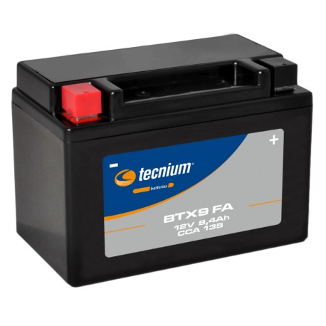 Batterie moto Tecnium 12 volts sans entretien activé d'usine YTX9-BS