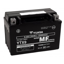 Batterie moto YUASA sans entretien activé d'usine YTX9 FA