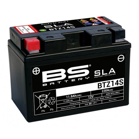 Batterie moto BS BATTERY YTZ14S BTZ14S SLA sans entretien activée usine Batterie moto BS BATTERY YTZ14S BTZ14S SLA sans entretien activée usine
