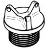 Bouchon de carter d'huile moto LIGHTECH 3 trous M20 x 2,5 2
