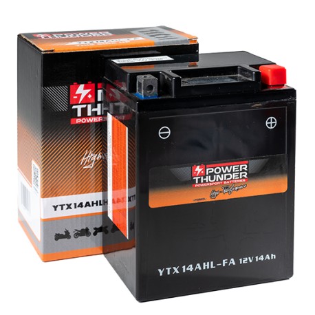 Batterie moto Power Thunder activé d'usine FA YTX14AHL-BS