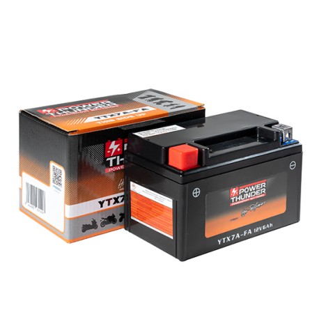Batterie moto Power Thunder activé d'usine FA YTX7A-BS