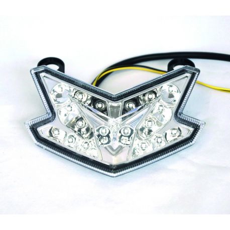 Feu arrière transparent avec clignotants intégrés à led KAWASAKI ZX636R Z800 Z800E