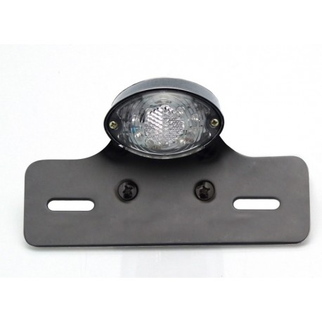 Kit feu arrière moto ogive à leds universel avec support de plaque