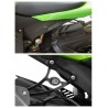 Patte de fixation d'échappement R&G RACING Kawasaki ZX6R NOIR 2009-2013 avec cache orifice coté gauche 1